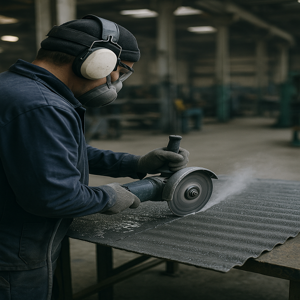 Резка асбоцементного листа